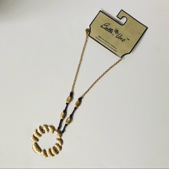 NWT Bella Uno matte Gold/brown necklace - Picture 2 of 7